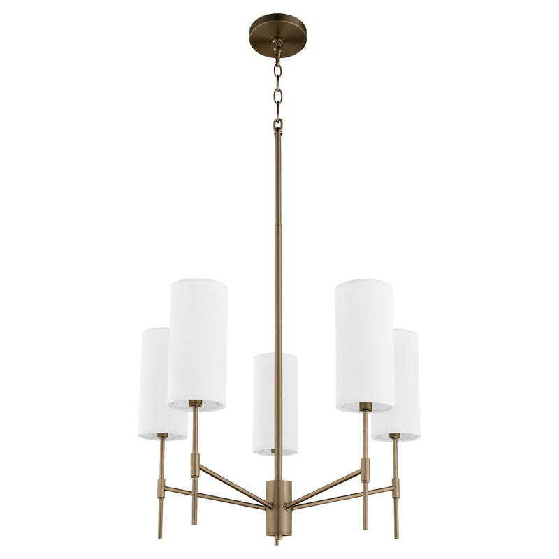 Hamilton 5 Light Chandelier in Dark Brass