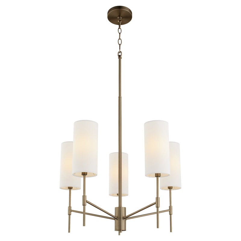 Hamilton 5 Light Chandelier in Dark Brass