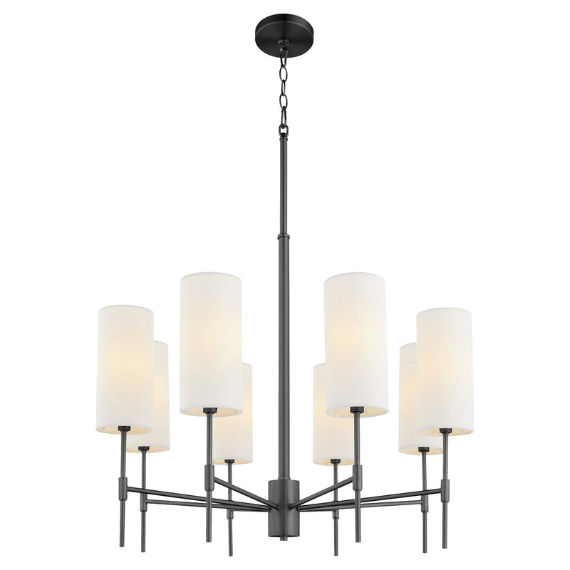 Hamilton 8 Light Chandelier in Matte Black