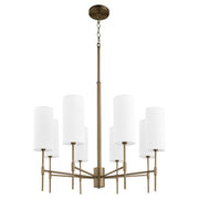 Hamilton 8 Light Chandelier in Dark Brass
