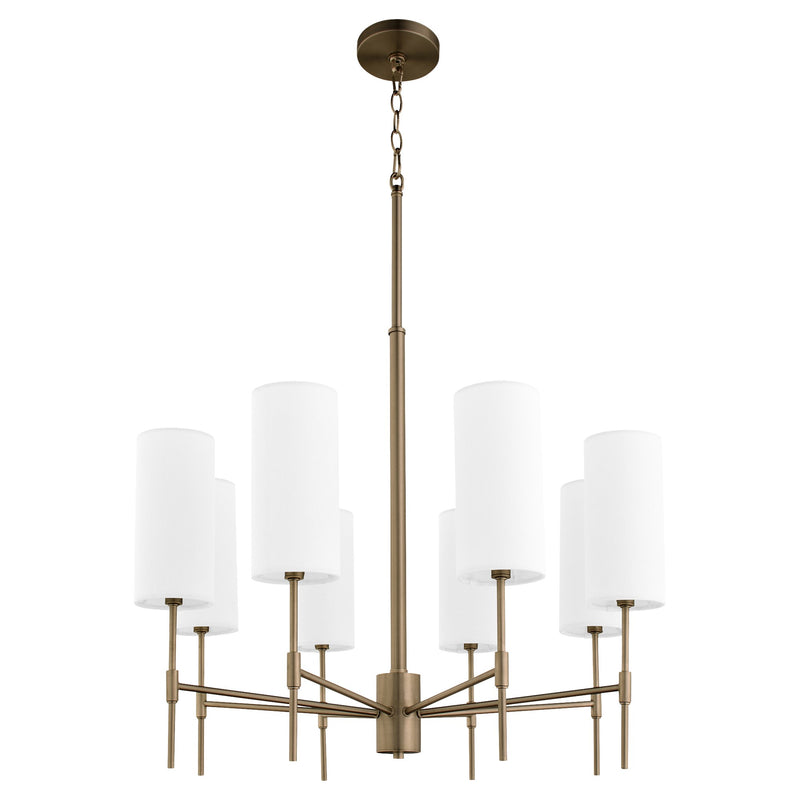 Hamilton 8 Light Chandelier in Dark Brass