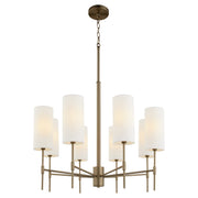 Hamilton 8 Light Chandelier in Dark Brass