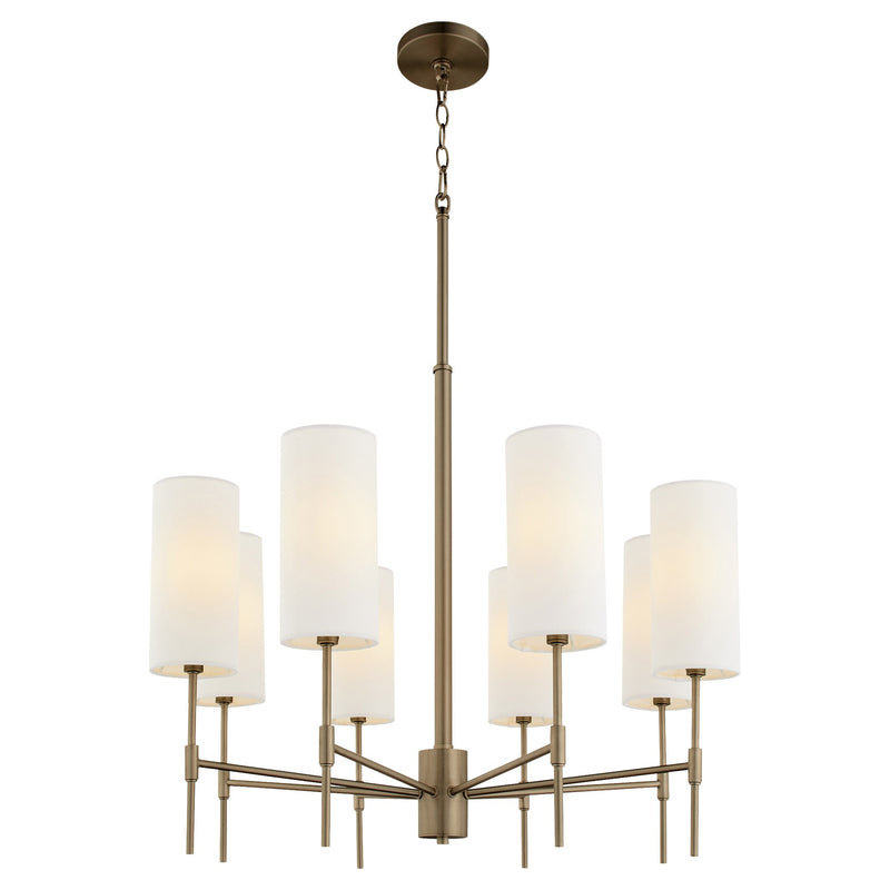 Hamilton 8 Light Chandelier in Dark Brass