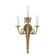 Loxley 3 Light 12.75" Sconce in Matte Brass