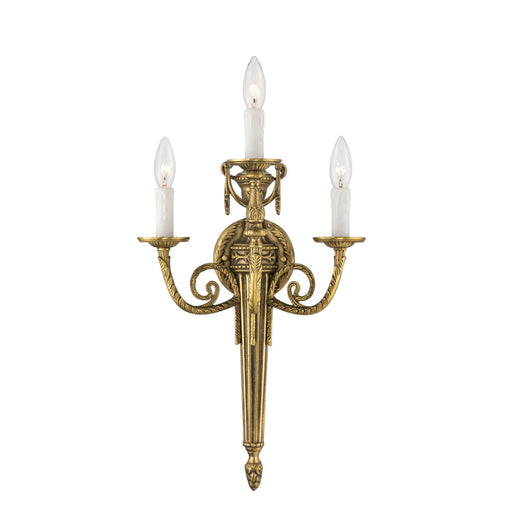 Loxley 3 Light 12.75" Sconce in Matte Brass