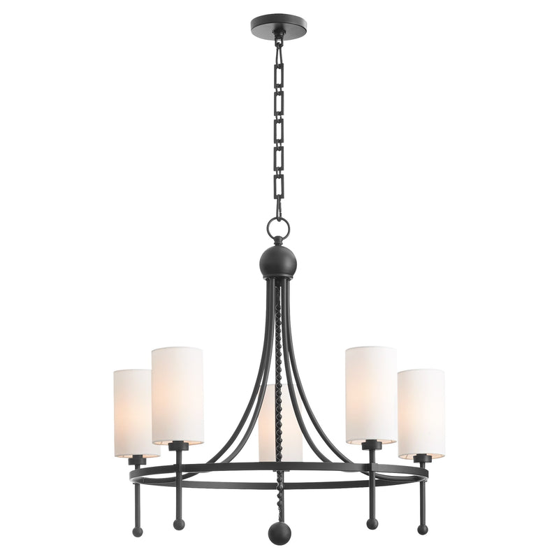 Lee Boulevard 5 Light Bead Chandelier in Matte Black
