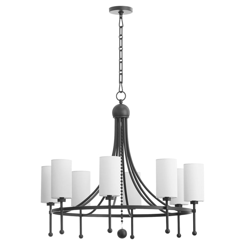 Lee Boulevard 8 Light Bead Chandelier in Matte Black