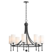 Lee Boulevard 8 Light Bead Chandelier in Matte Black