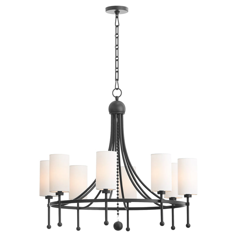 Lee Boulevard 8 Light Bead Chandelier in Matte Black