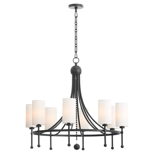 Lee Boulevard 8 Light Bead Chandelier in Matte Black