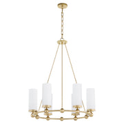 Lee Boulevard 2.0 6 Light Chandelier in Aged Brass