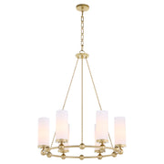 Lee Boulevard 2.0 6 Light Chandelier in Aged Brass