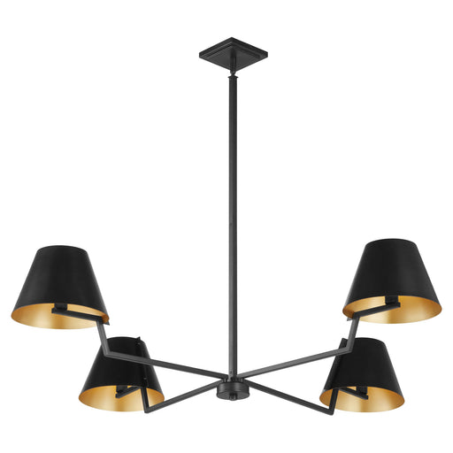 Bliss 48" 4 Light Chandelier in Matte Black