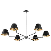 Bliss 60" 6 Light Chandelier in Matte Black