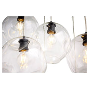 Numen 7 Light Cluster Pendant in Textured Black