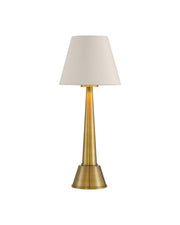 Saunter Cordless Table Lamp in Polished Antique Brass