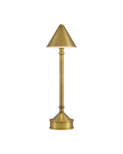 Traipse Cordless Table Lamp in Polished Antique Brass