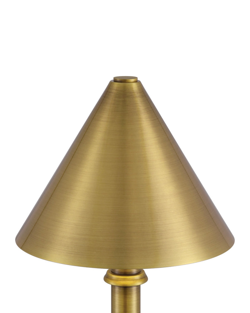 Traipse Cordless Table Lamp in Polished Antique Brass