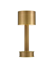 Traverse Cordless Table Lamp in Polished Antique Brass