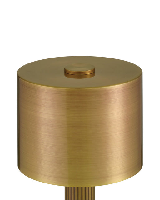 Traverse Cordless Table Lamp in Polished Antique Brass