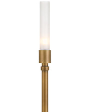 Paseo Cordless Table Lamp in Polished Antique Brass / Frosted