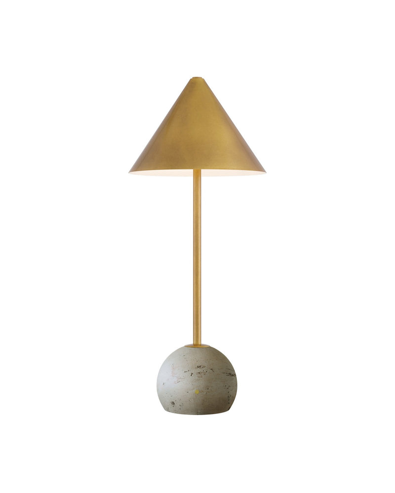 Journey Cordless Table Lamp in Natural / Painted Antique Brass