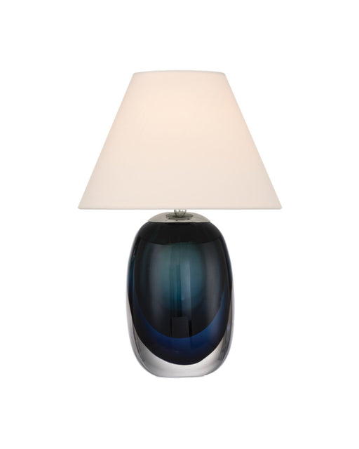 Danza Cordless Table Lamp in Blue / Clear / Polished NIckel