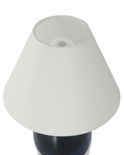 Danza Cordless Table Lamp in Blue / Clear / Polished NIckel