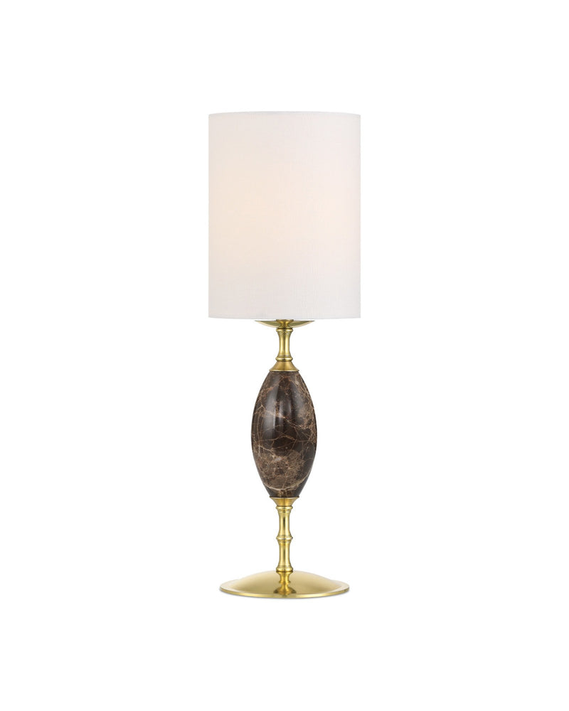 Marche Cordless Table Lamp in Brown / Polished Brass