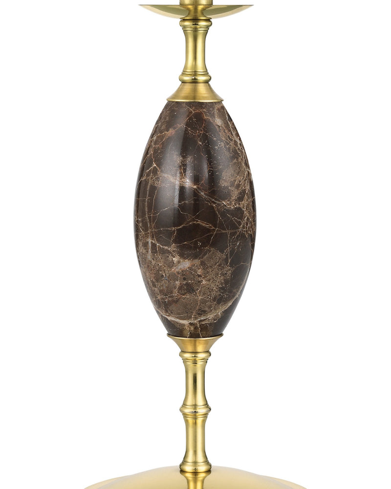 Marche Cordless Table Lamp in Brown / Polished Brass