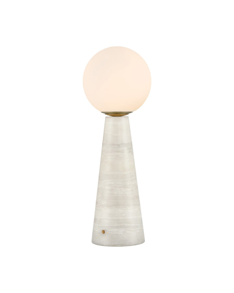Wayfinder Cordless Table Lamp in White / Opaque