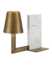 Pilote Cordless Table Lamp in Natural / Polished Antique Brass