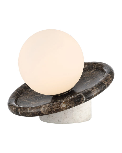 Navigation Marble Cordless Table Lamp in Brown / White / Opaque