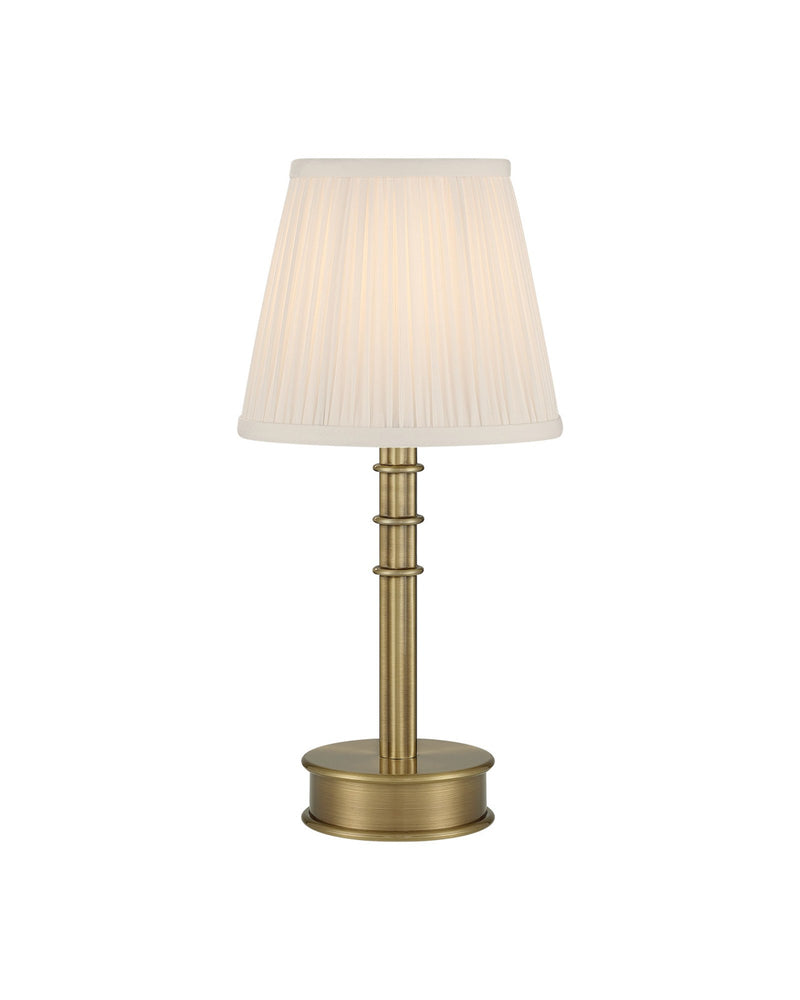 Valise Cordless Table Lamp in Polished Antique Brass