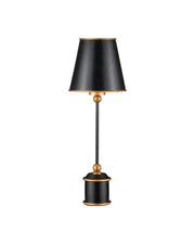 Daphne Cordless Table Lamp in Black Crackle / Gold