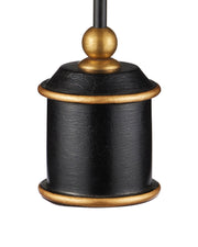 Daphne Cordless Table Lamp in Black Crackle / Gold