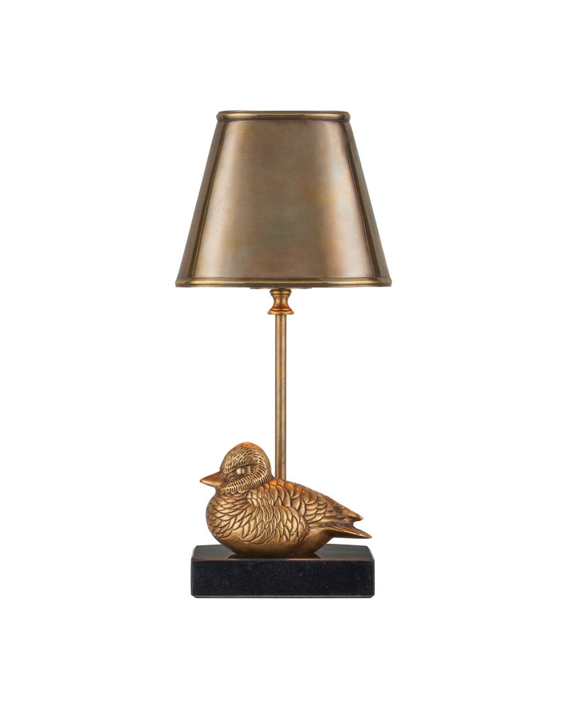 Migratory Cordless Table Lamp in Vintage Brass / Black