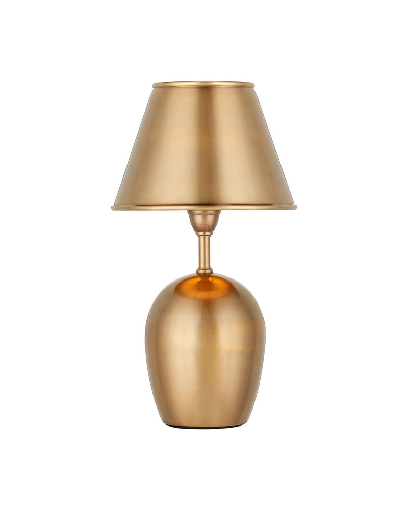 Volley Cordless Table Lamp in Antique Brass