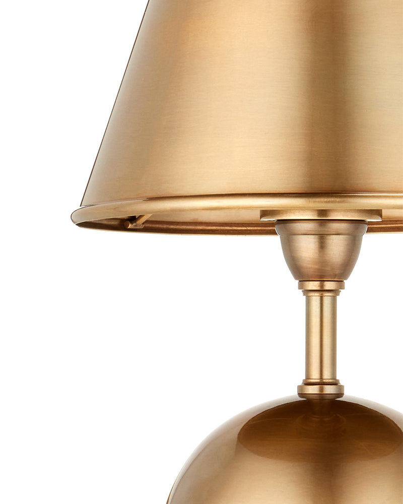 Volley Cordless Table Lamp in Antique Brass