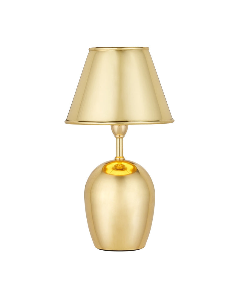 Volley Cordless Table Lamp in Polished Brass
