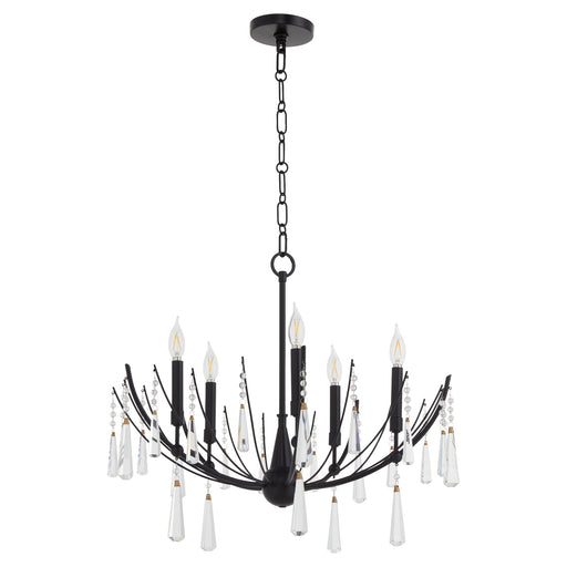 Eloise 5 Light Chandelier in Matte Black