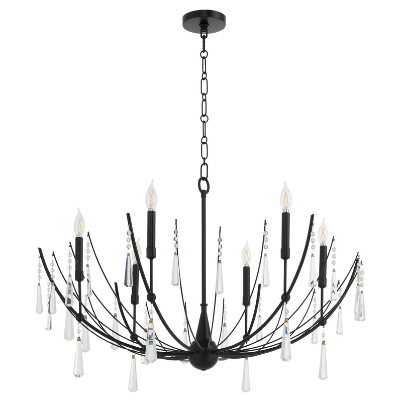 Eloise 6 Light Chandelier in Matte Black