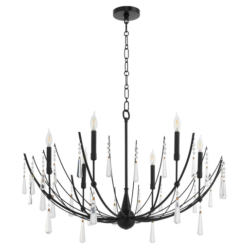 Eloise 6 Light Chandelier in Matte Black