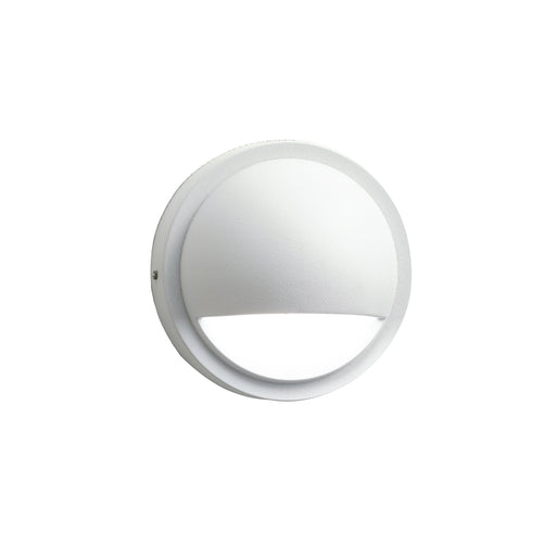 Half Moon LED Deck Light in Textured White