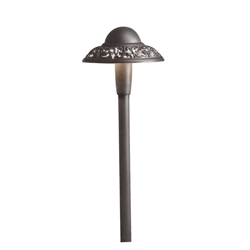 Pierced Dome LED Path Light in Textured Architectural Bronze