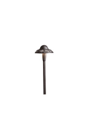 Pierced Dome LED Path Light in Textured Architectural Bronze