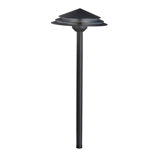 Round Tiered LED Path 2700K in Textured Black