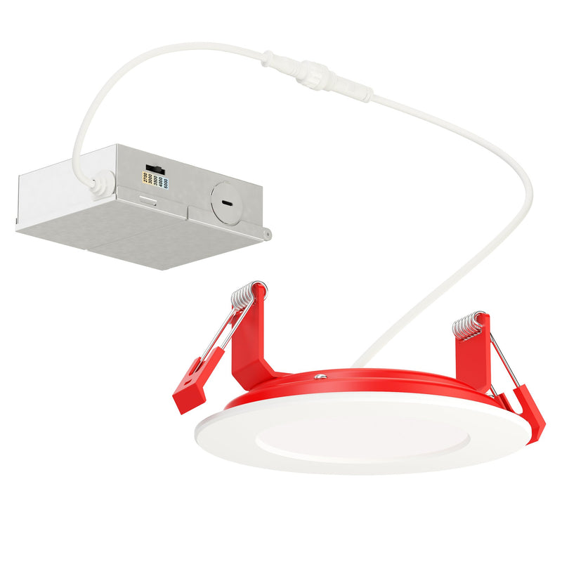 Slim Fire Rated 4" LED Recessed Light 5CCT in White