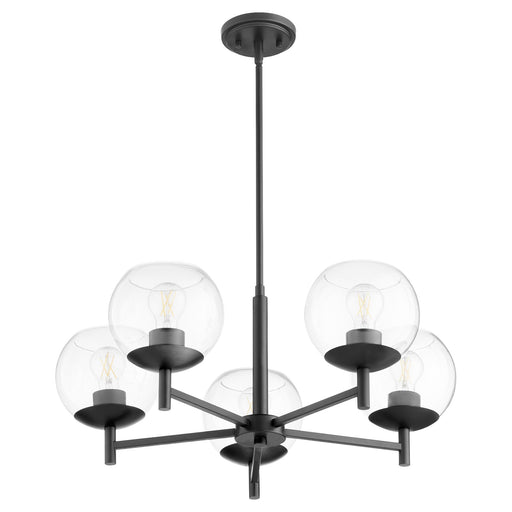 Lyon 5 Light Chandelier in Matte Black