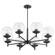 Lyon 8 Light Chandelier in Matte Black
